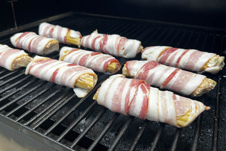 raw shotgun shells on the grill