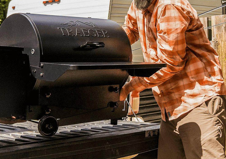 traeger folding side shelf