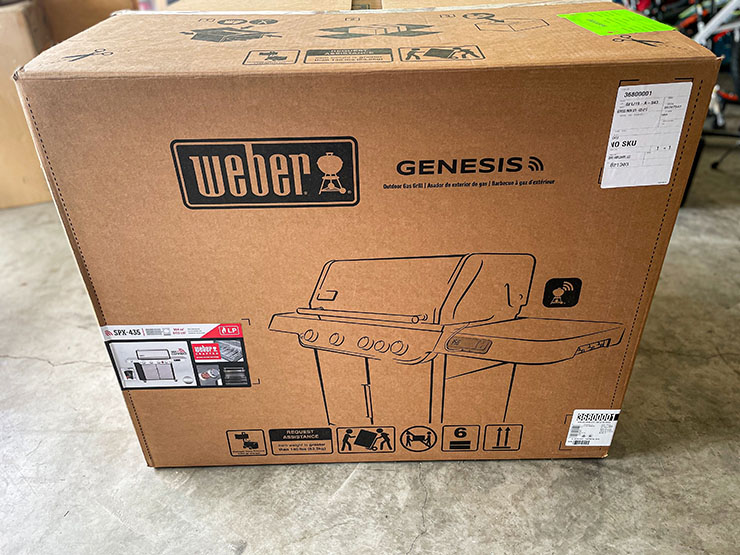 Weber Genesis SPX-435 cardboard box packaging