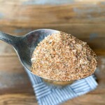 a teaspoon with homemade brisket rub