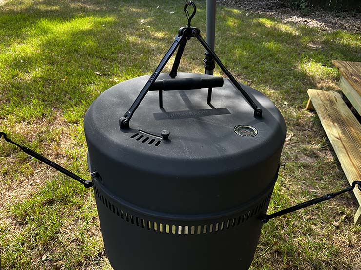 Burch Barrel Grill with closed lid