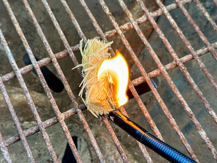 This image has an empty alt attribute; its file name is charcoal-fire-starter.jpg