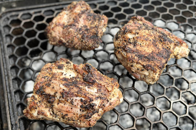 pig wings on the grill