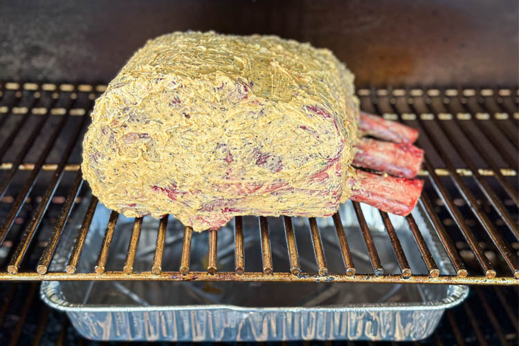 prime rub smeared with rub infused butter