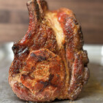 smoked rack of pork resting