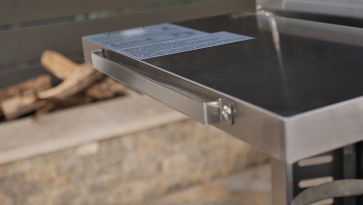 Victory 36-inch propane gas griddle side shelf