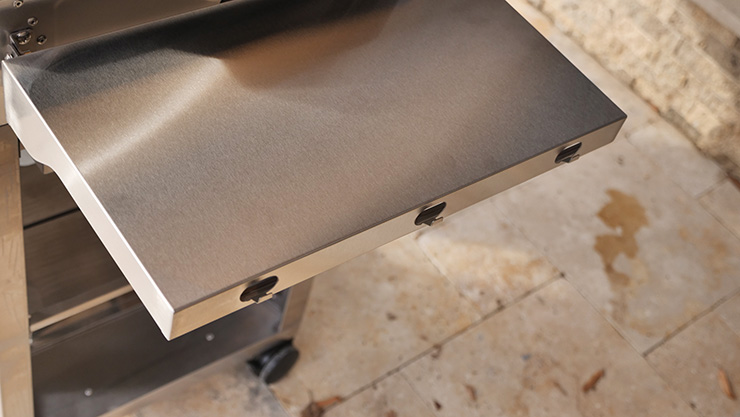 Victory propane gas griddle side shelf