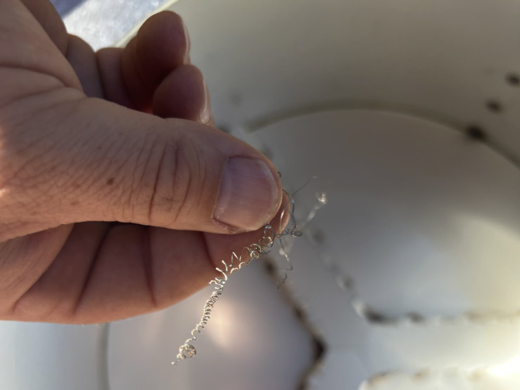metal shavings inside a Breeo Y Series fire pit