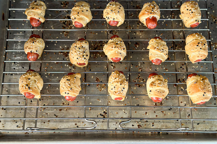 pigs in blanket twenty minutes into the cook