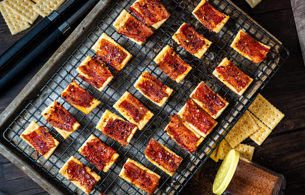 smoked billionaire bacon crackers