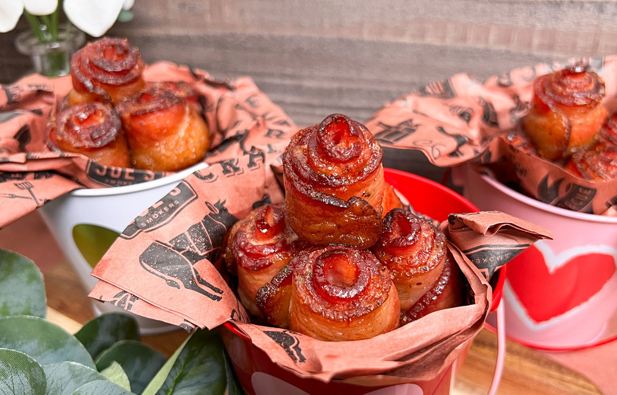 smoked bacon roses