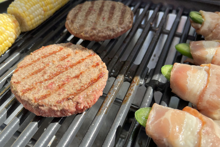 burger with sear marks