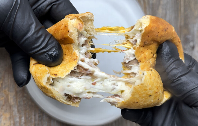 BBQ pulled pork stuffed biscuits