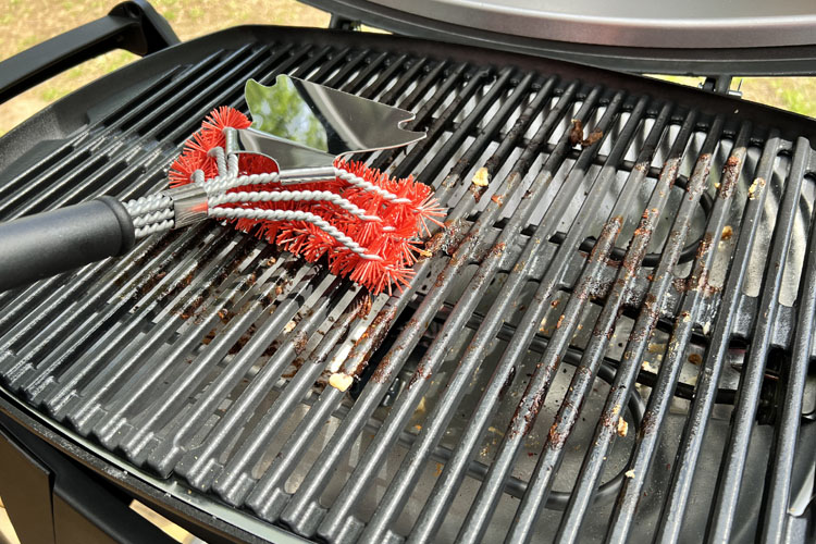 cleaning grates with a wire brush