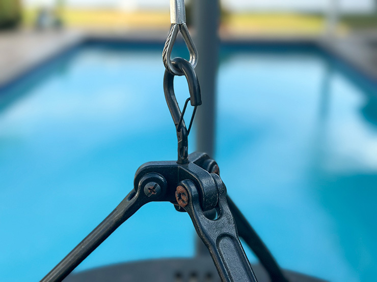 a close up view of the Burch Barrel hook