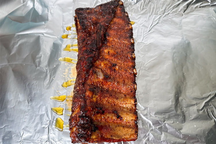 ribs on tin foil