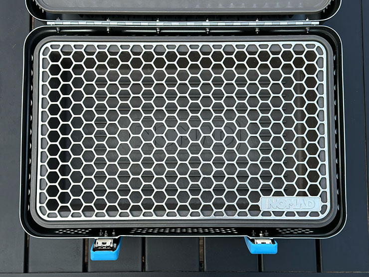 a close up view of the Nomad Grill and Smoker grates
