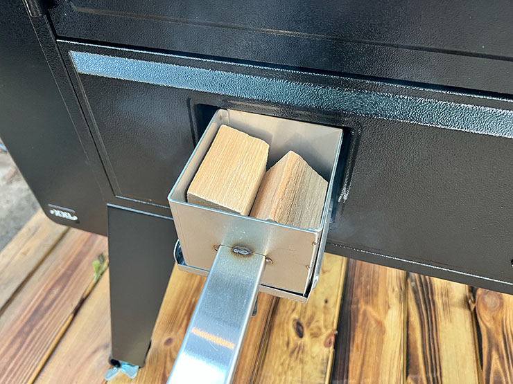 wood chunks in the Camp Chef XXL Pro smoke box