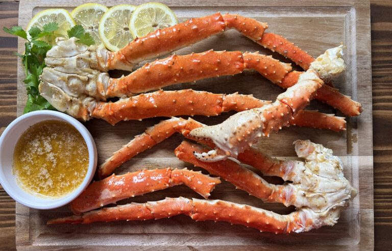 Smoked Crab Legs with Honey Garlic BBQ Butter