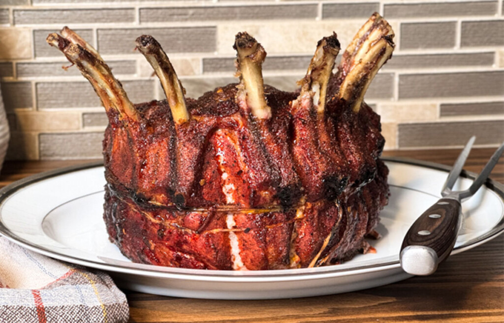 smoked pork crown roast