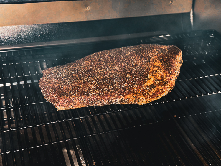 costco brisket on the smoker