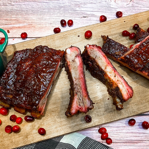 cranberry glazed bbq pork ribs