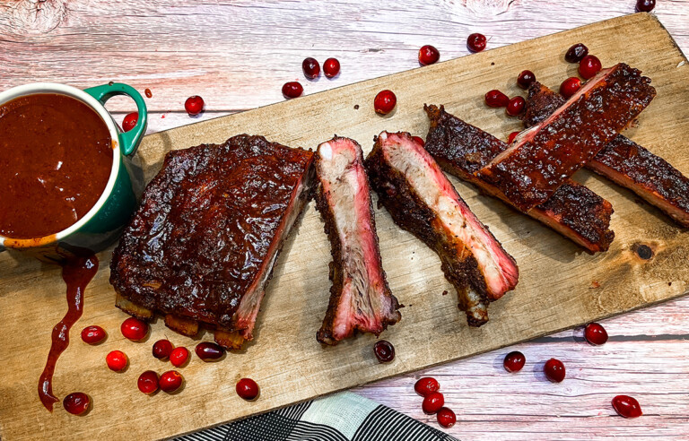 cranberry glazed bbq pork ribs