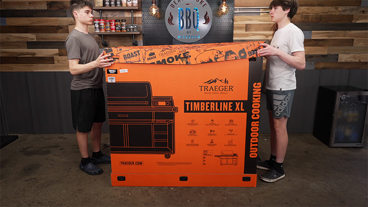 timberline XL pellet grill packaging