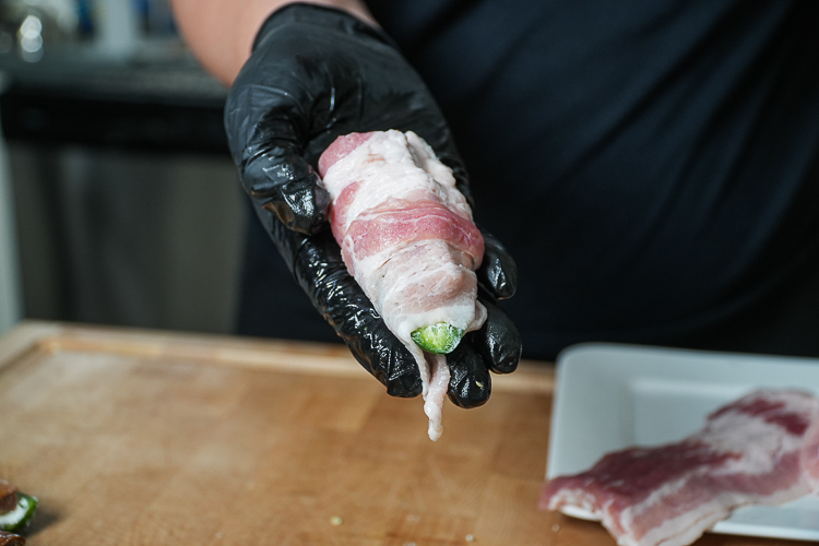 a wrapped jalapeño in bacon