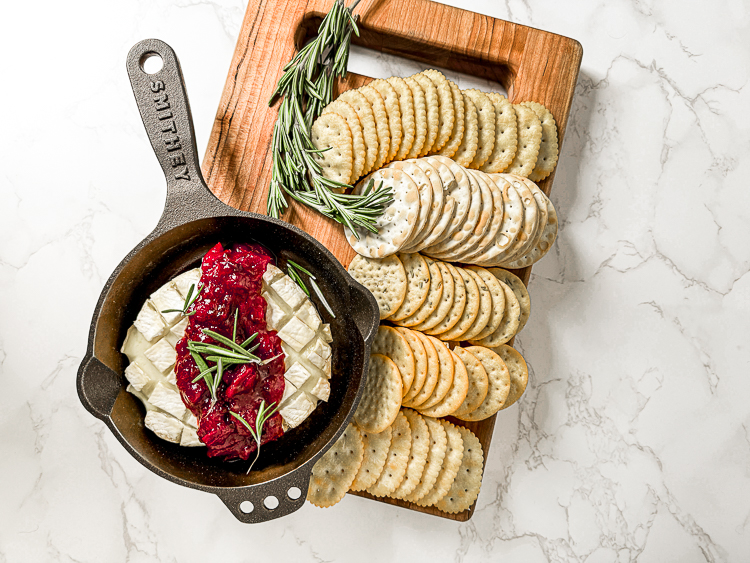 plated smoked brie