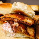 smoked pork belly slider