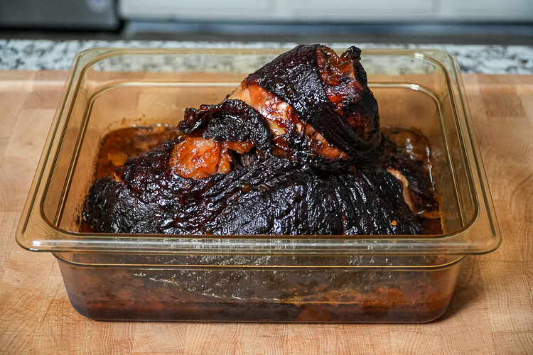 finished smoked ham