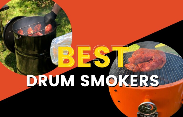 graphic showing pit barrel cooker and oklahoma joe's bronco drum smokers