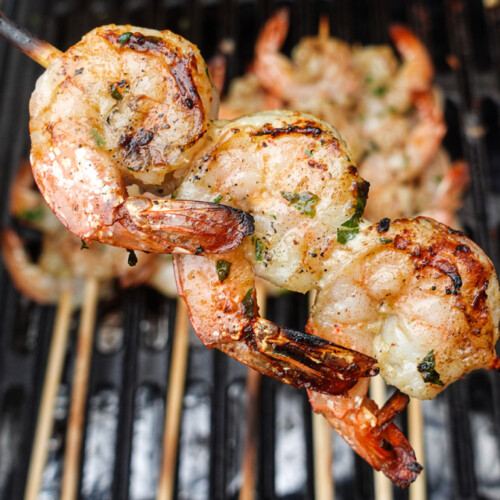 grilled garlic shrimp skewers