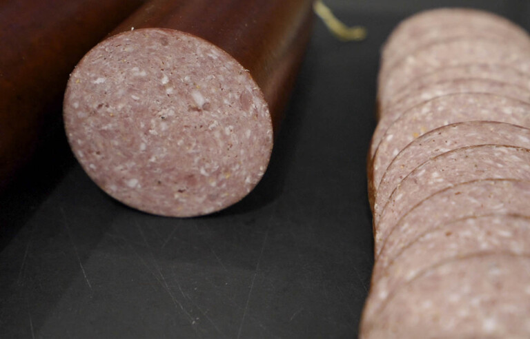 cross section of a summer sausage