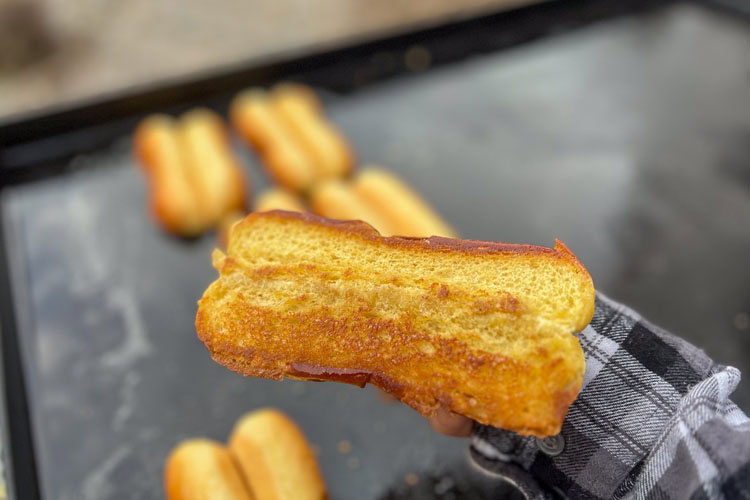 a toasted brioche bun