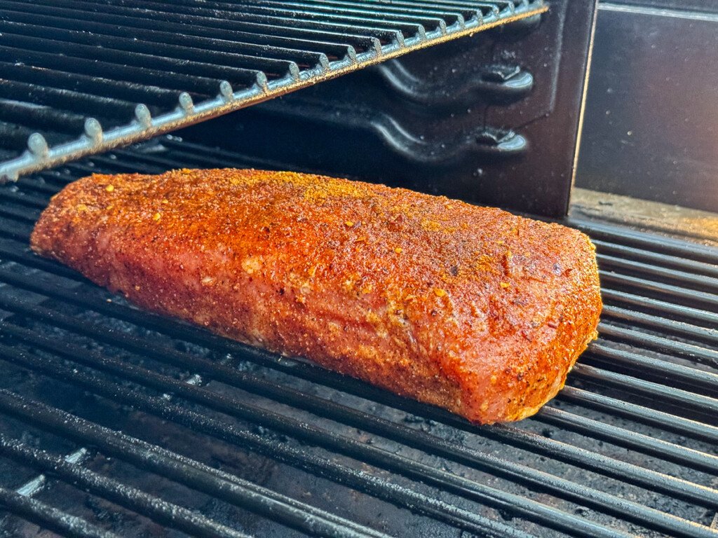 pork loin in the smoker