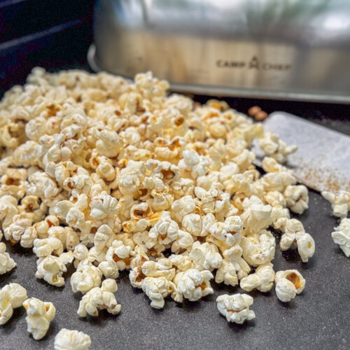 popcorn on a griddle