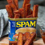 pellet grill smoked spam fries