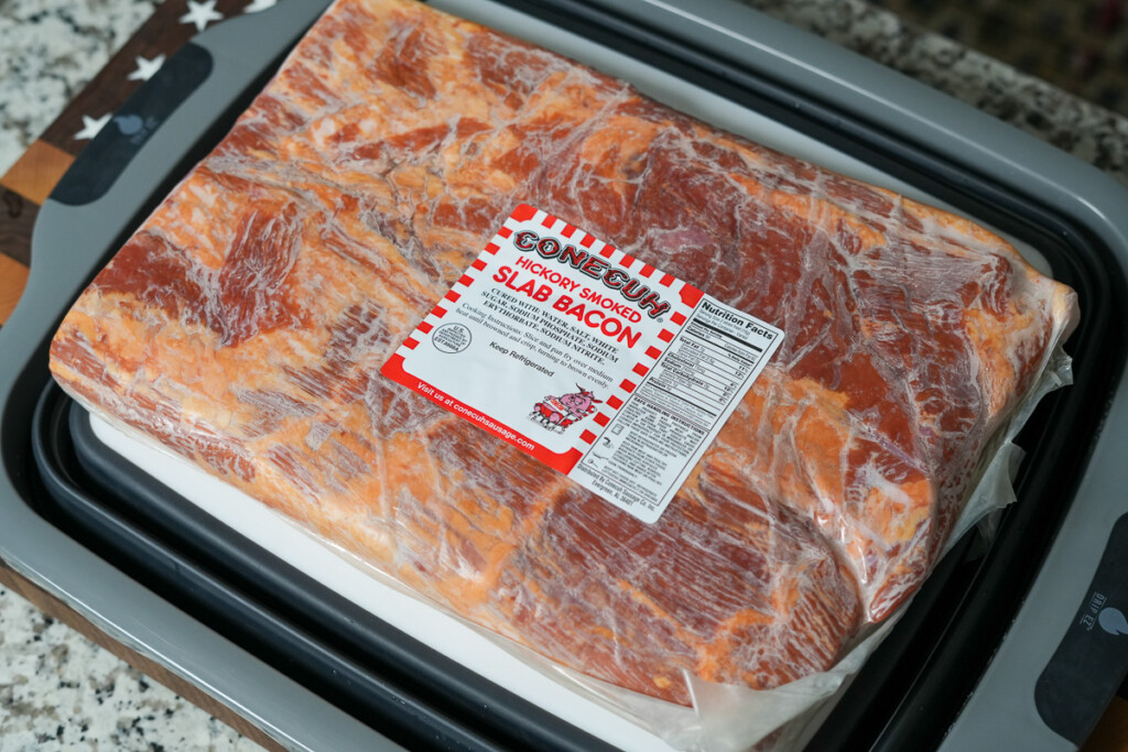 a bacon slap in its packaging