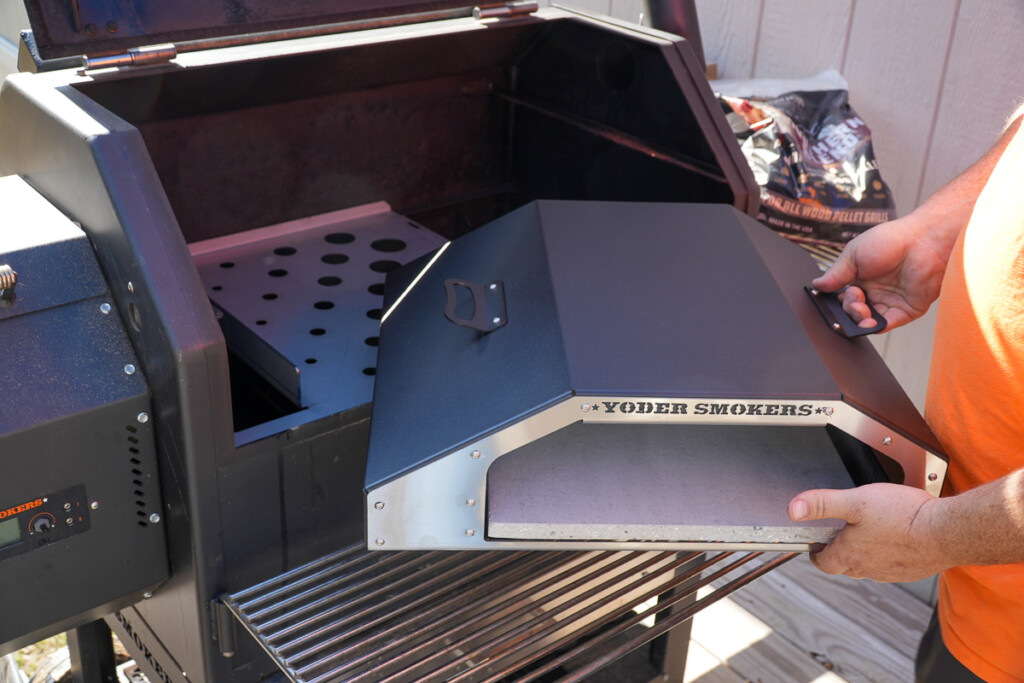 yoda pizza oven showing handles on the sides for lifting