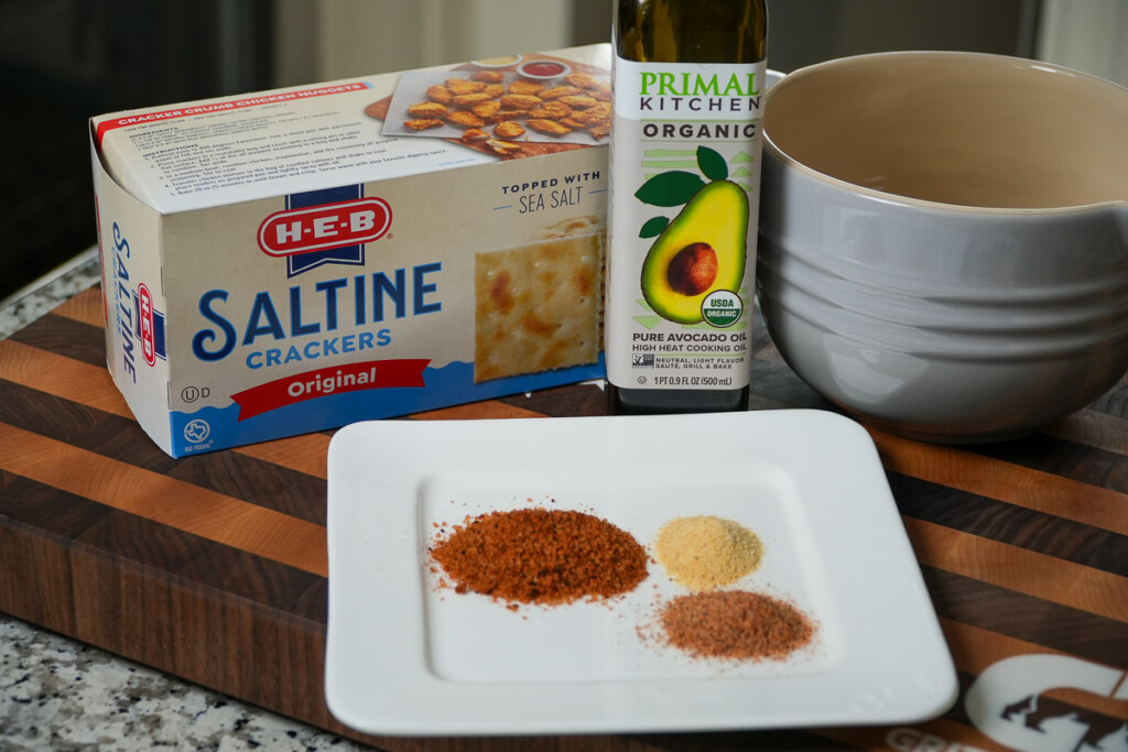 ingredient for firecrackers laid out on a wooden board