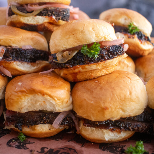 smoked beef rib sliders