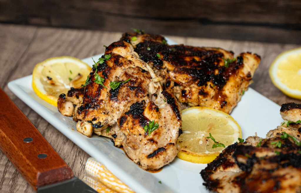 chicken thighs on the blackstone griddle
