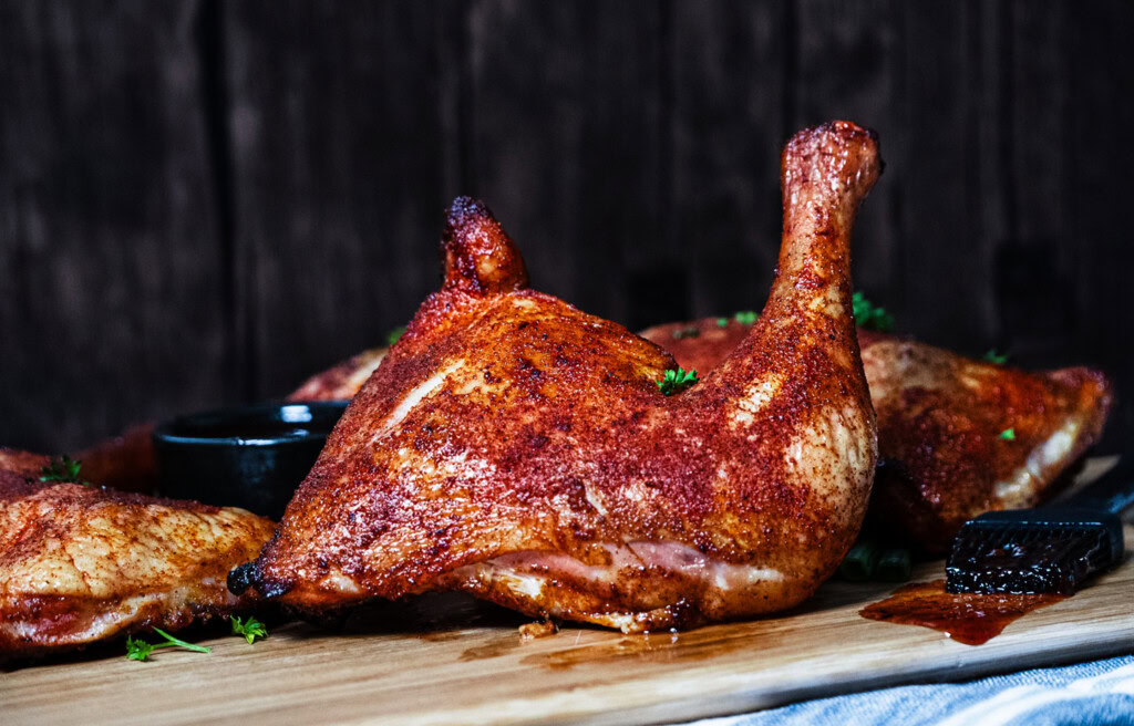 smoked chicken quarters