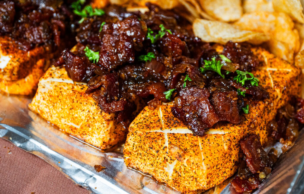 smoked cream cheese with bacon jam