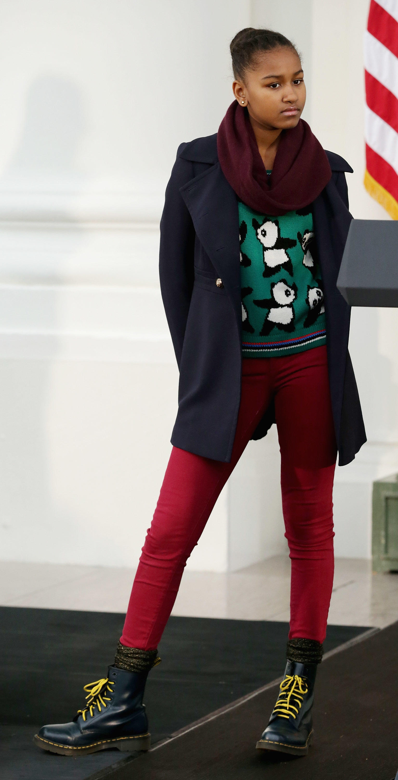 SASHA OBAMA AT A PRESIDENTIAL EVENT, 2015