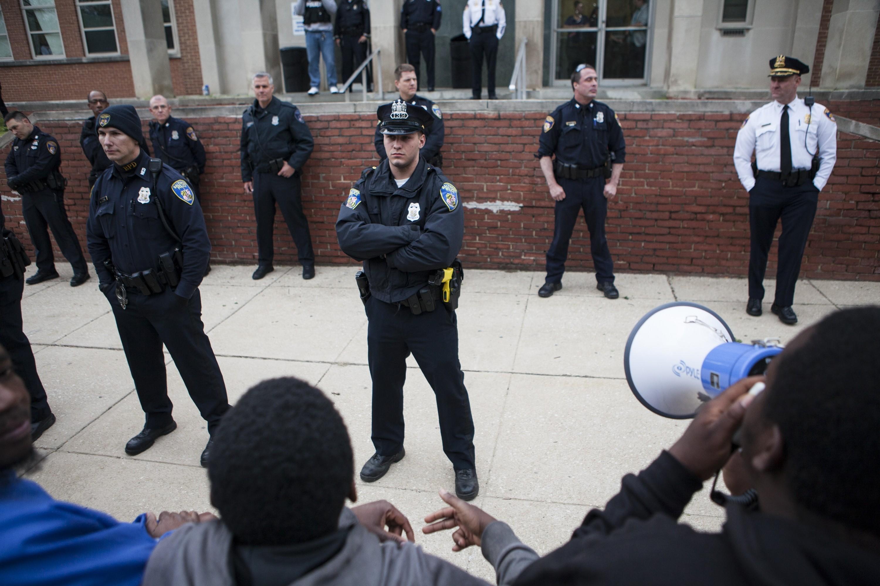 Police Stand Off Against Protesters