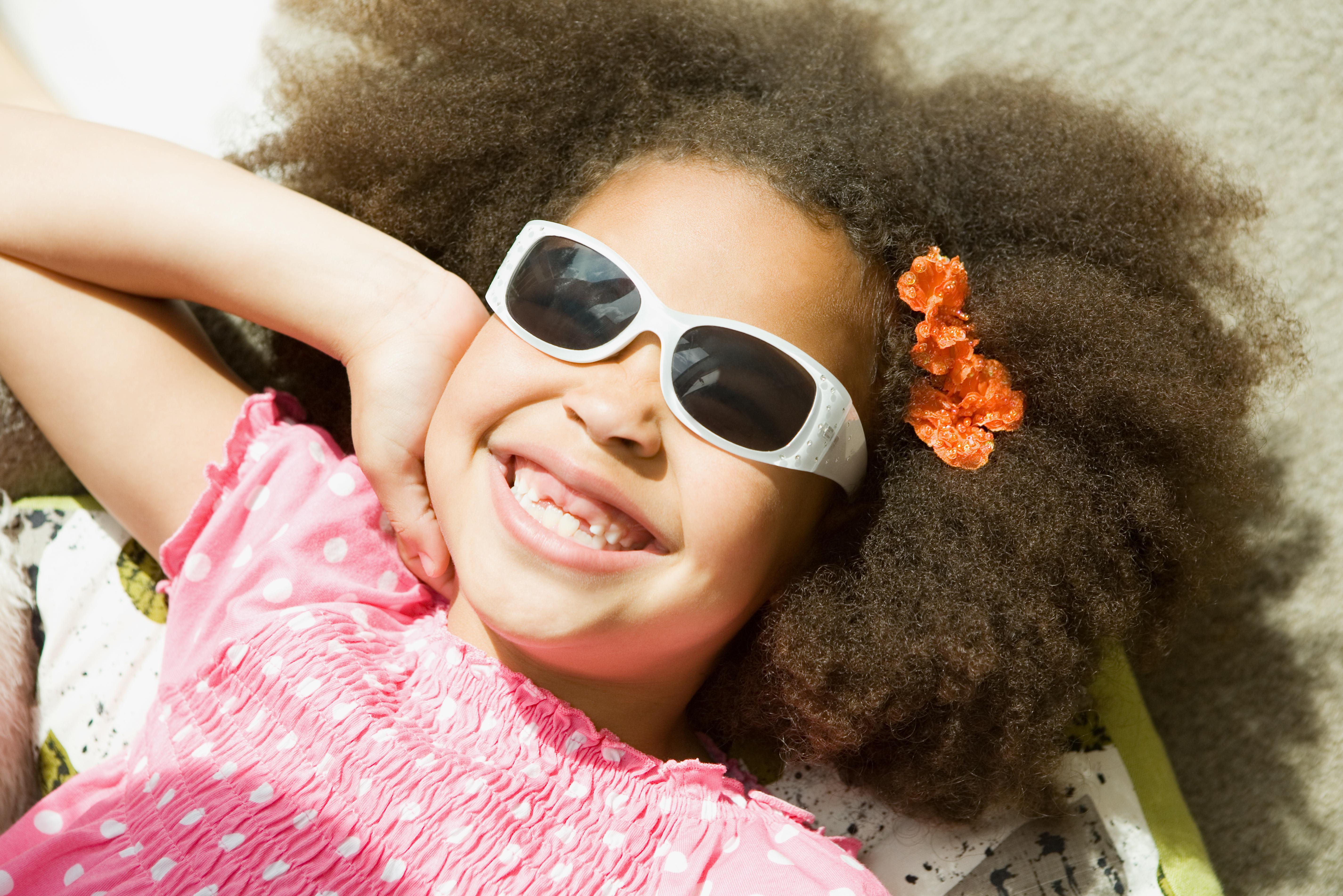 Girl wearing sunglasses