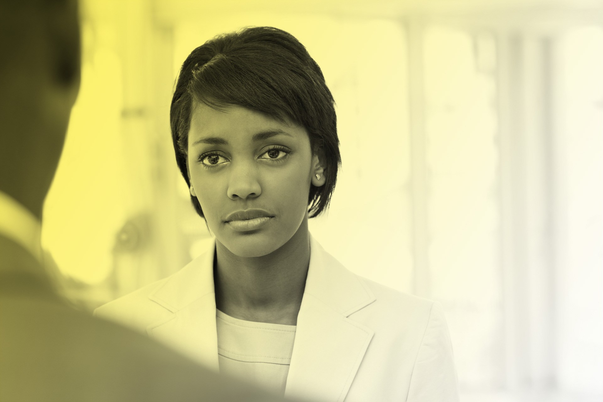 Black Woman Serious Face